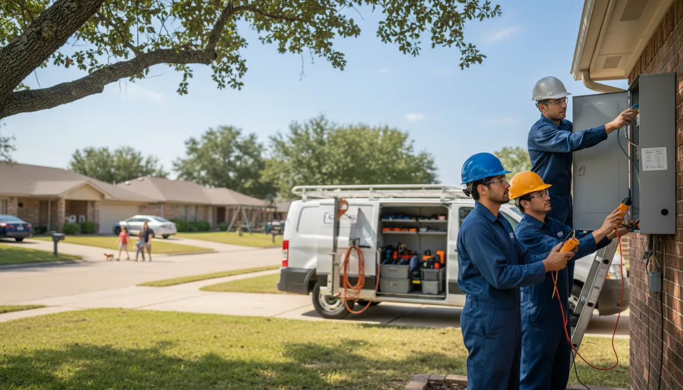 Certified electrician providing emergency electrical services in New Century, KS